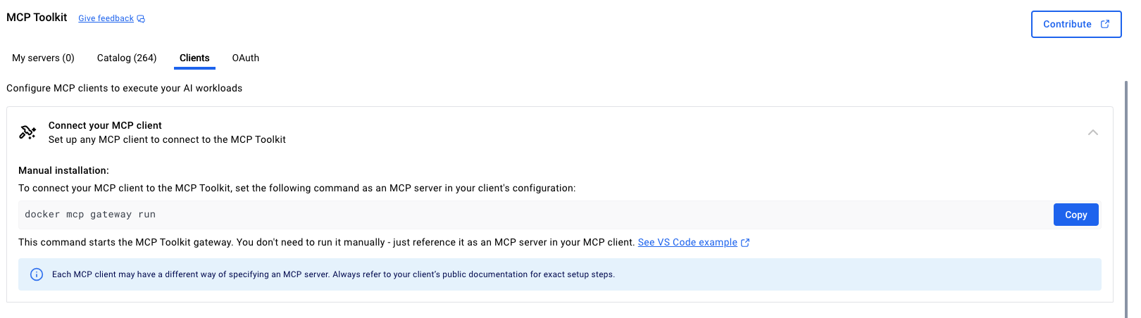 Docker MCP Toolkit Gateway
