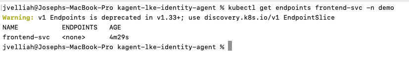Broken Service has zero endpoints